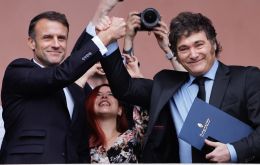 “We will continue to work together,” Milei said after conferring with Macron