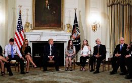 “We'll be very strong on background checks, very strong emphasis on the mental health of somebody,” Trump told Marjory Stoneman Douglas High School