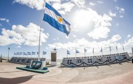 Malvinas Heroes Monument in Rio Grande, Tierra del Fuego second largest city